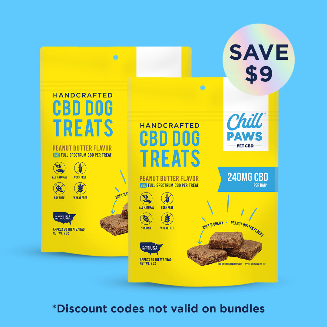 (2) 240MG Hemp DOG TREATS PEANUT BUTTER FLAVOR